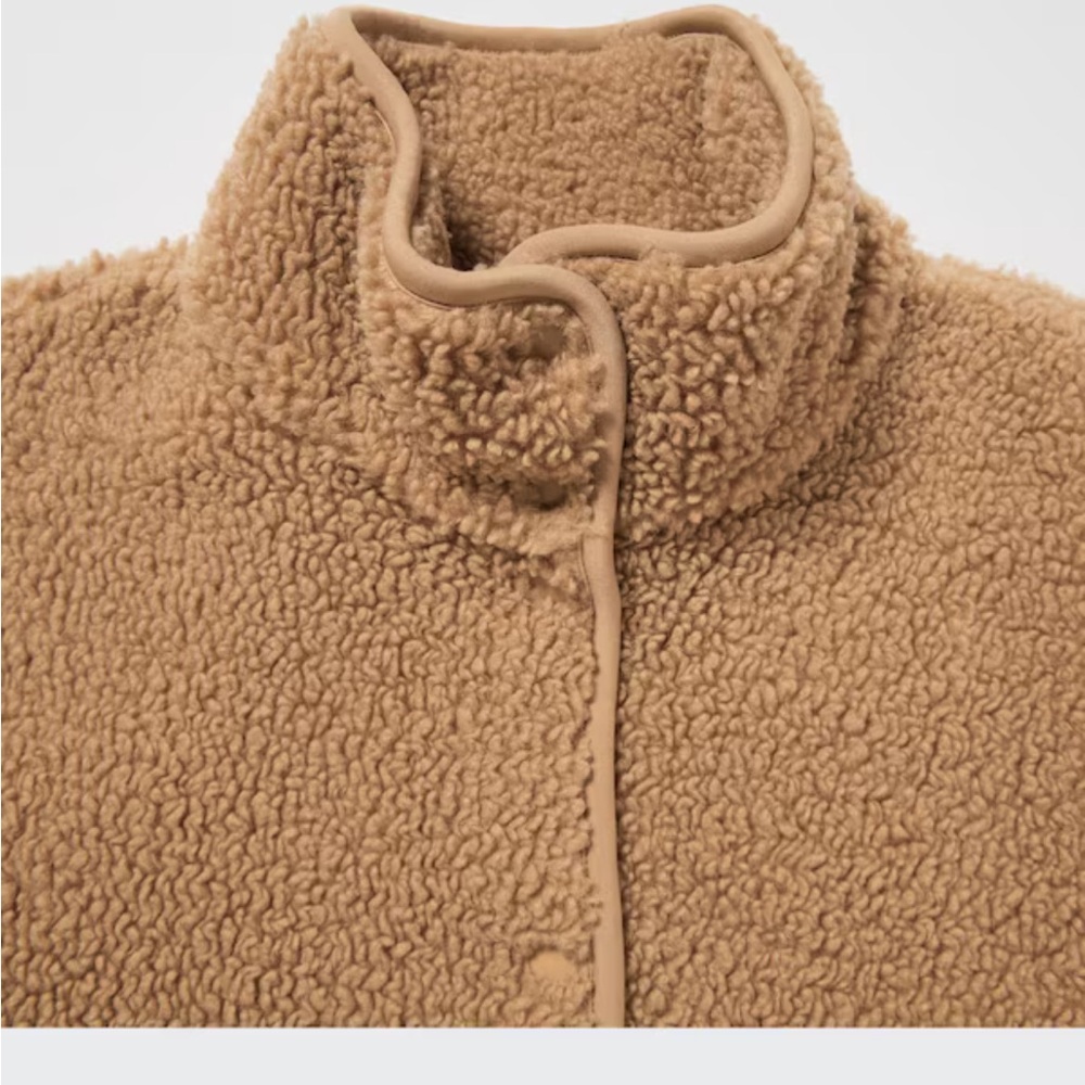 Uniqlo Tan Teddy Jacket - Picture 2 of 7